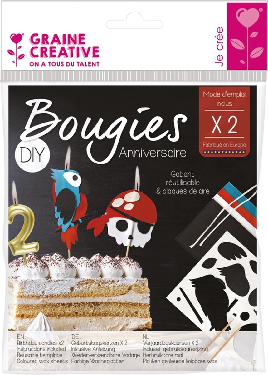 DIY-Maak je eigen Verjaardagskaarsen | DIY-Birthday Candles | Piraten 2 st